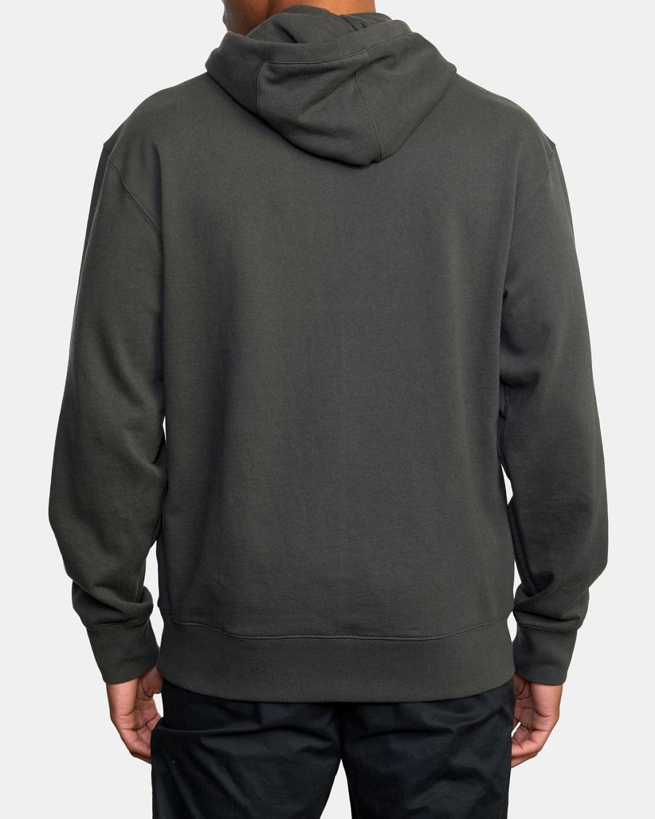 Pirate Black Rvca Balance Block Men's Hoodie | YUSVQ62213