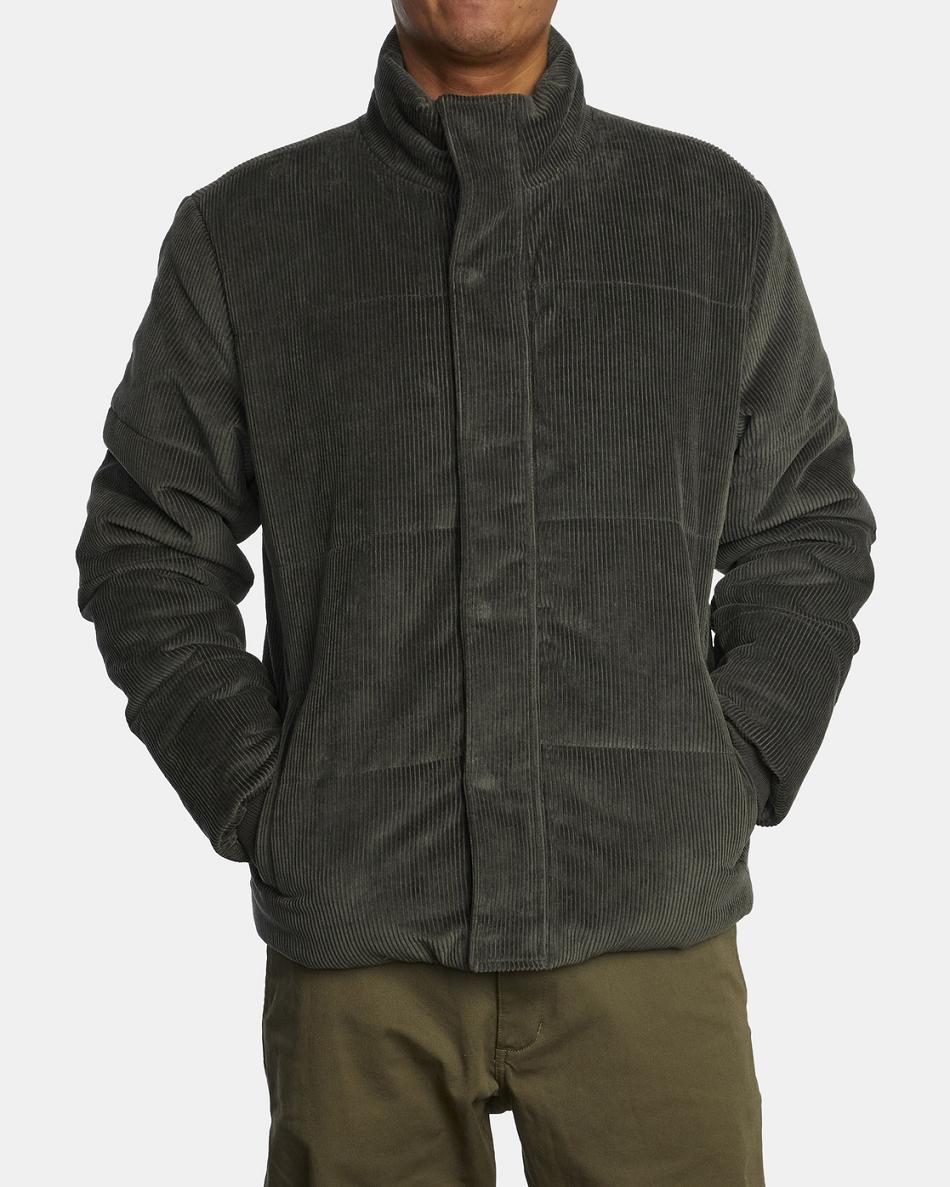 Pirate Black Rvca Townes Quilted Men's Jackets | GUSUC25234
