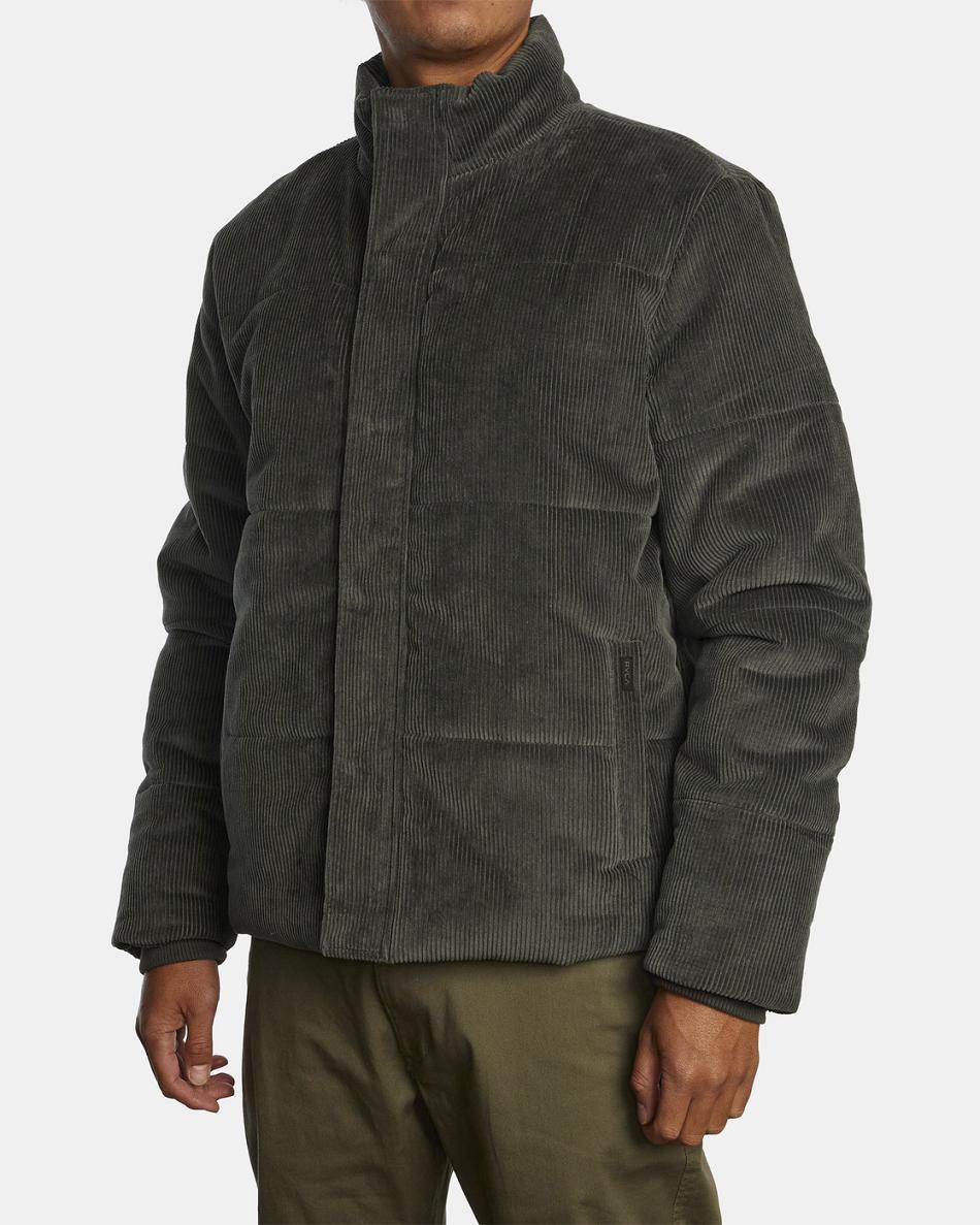 Pirate Black Rvca Townes Quilted Men's Jackets | GUSUC25234