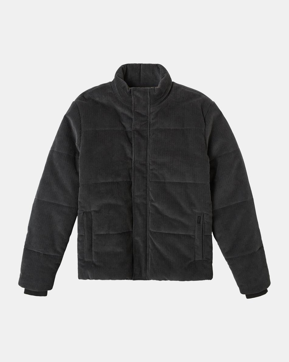 Pirate Black Rvca Townes Quilted Men\'s Jackets | GUSUC25234