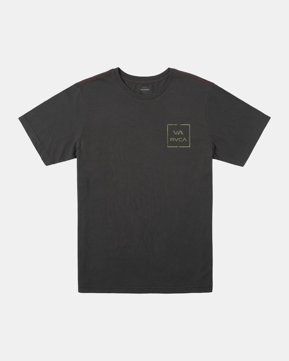 Pirate Black Rvca VA All The Way Tee Men's Short Sleeve | USDFL58434