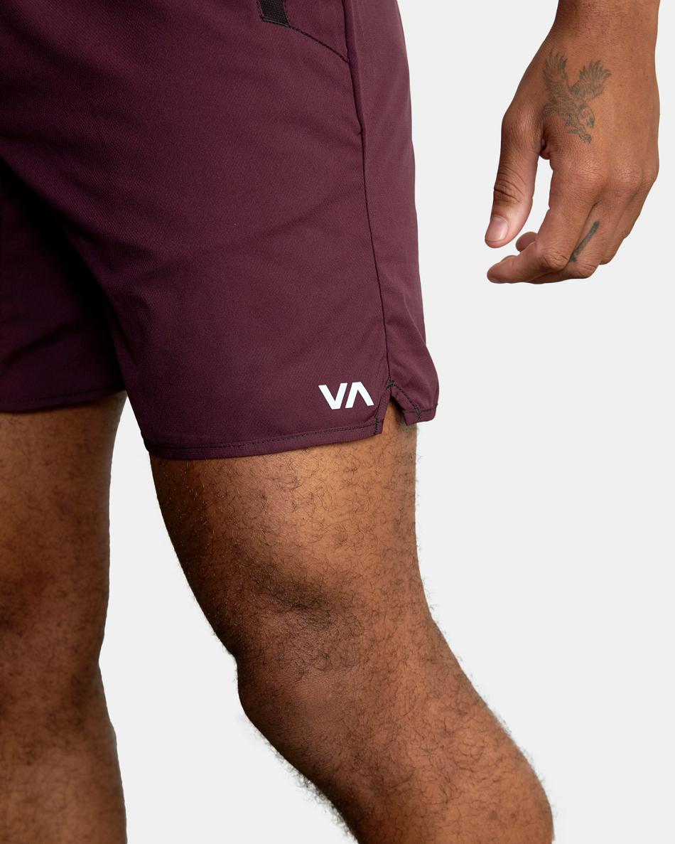 Plum Rvca YOGGER IV ATHLETIC 17 Men's Shorts | USDFL66843