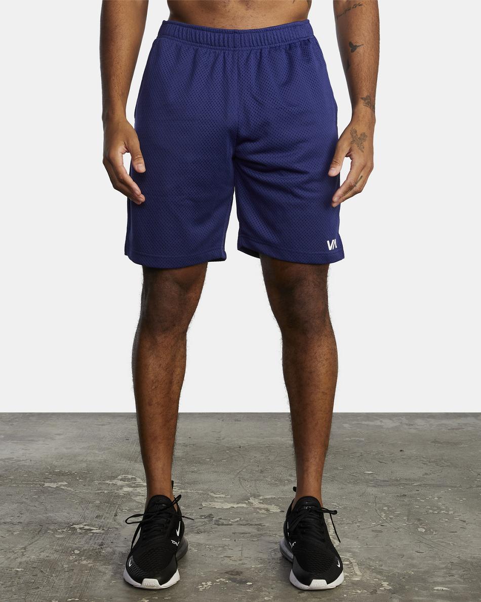 Purps Rvca Mesh II Elastic 19 Men's Shorts | XUSBH40027