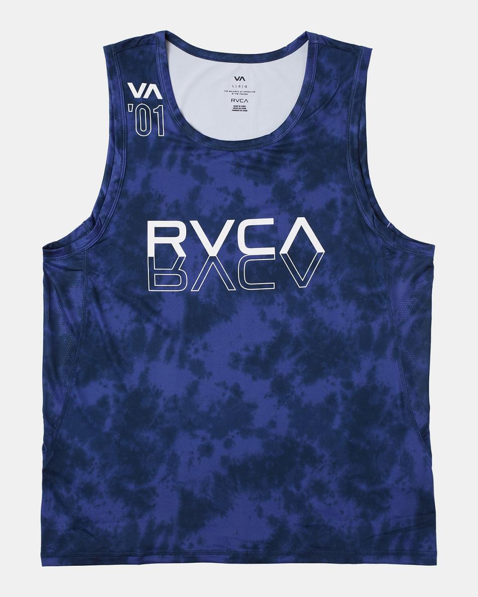 Purps Tie Dye Rvca Sport Vent Tie-Dyed Men\'s Tanks | UUSTG58500