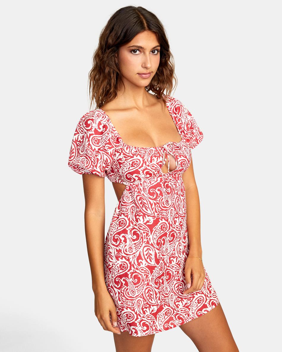 Red Earth Rvca Here For It Women's Dress | UUSTG16513