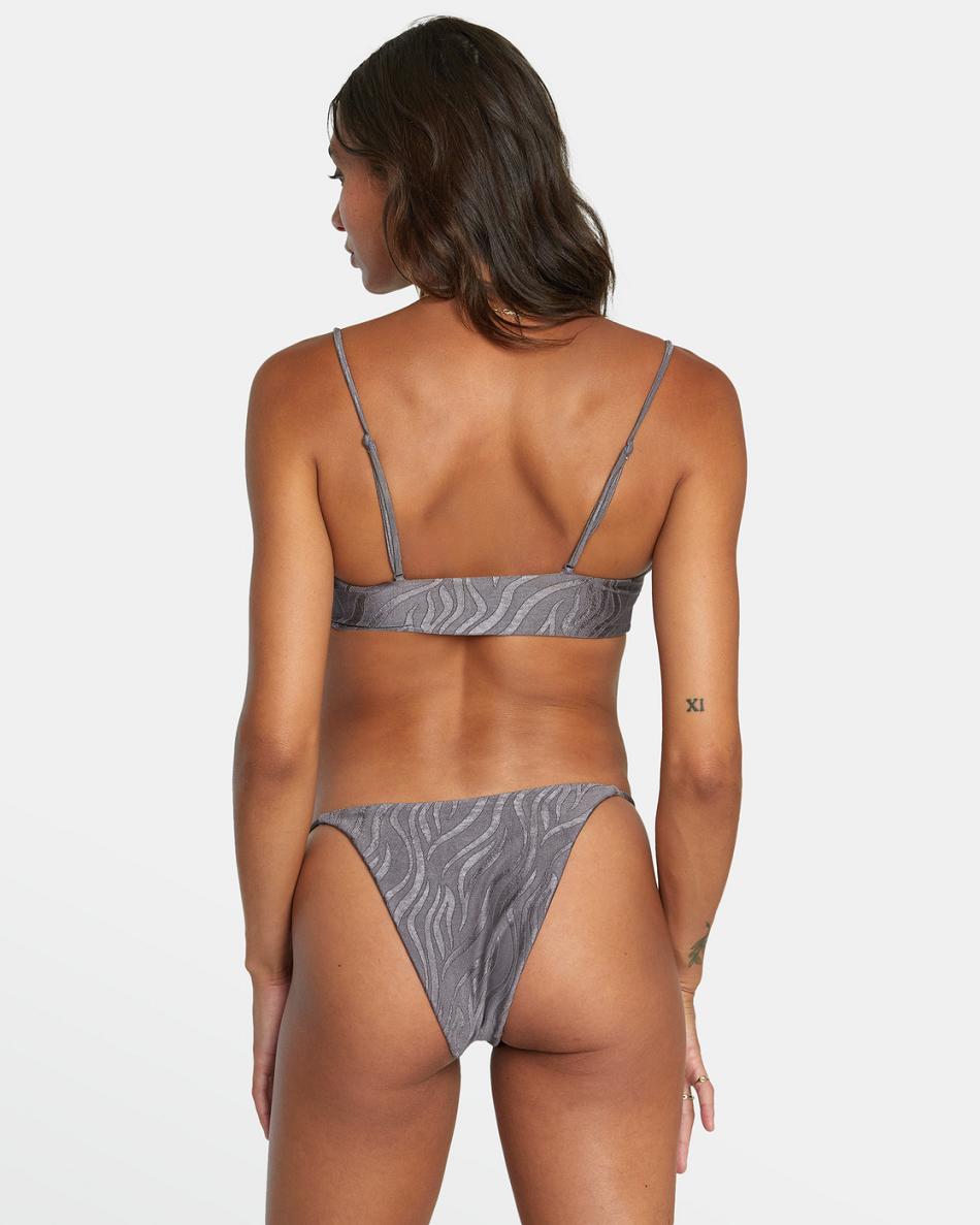 Shark Rvca Feral V-Wire Cropped Women's Bikini Tops | USNEJ99352