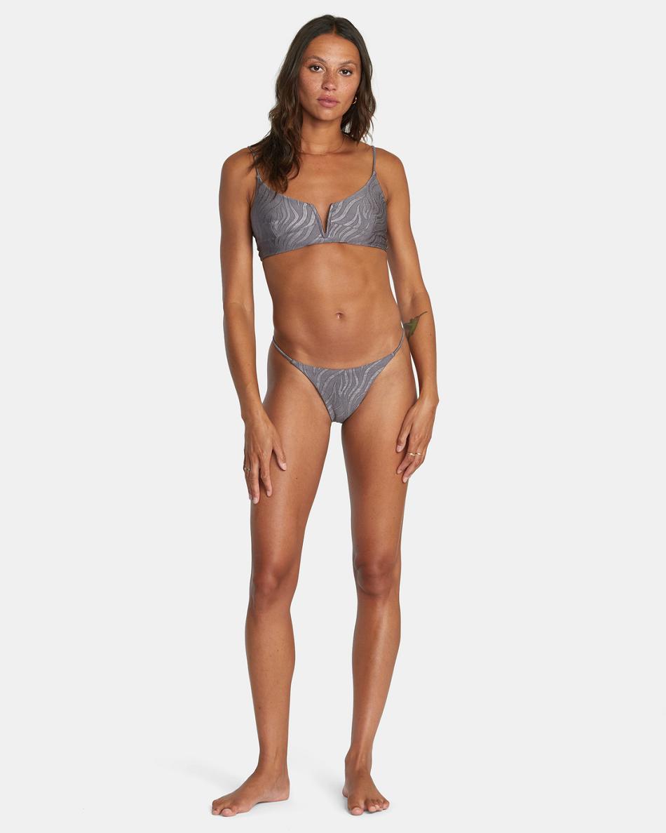 Shark Rvca Feral V-Wire Cropped Women's Bikini Tops | USNEJ99352