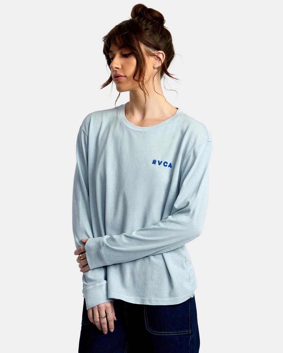 Shore Rvca Flower Friend Long Sleeve Women's T shirt | YUSGT74235