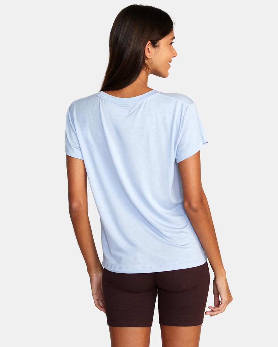 Skyway Rvca Recess 3 Crewneck Women's T shirt | YUSVQ71242