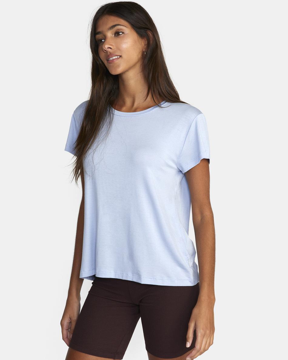 Skyway Rvca Recess 3 Crewneck Women's T shirt | YUSVQ71242