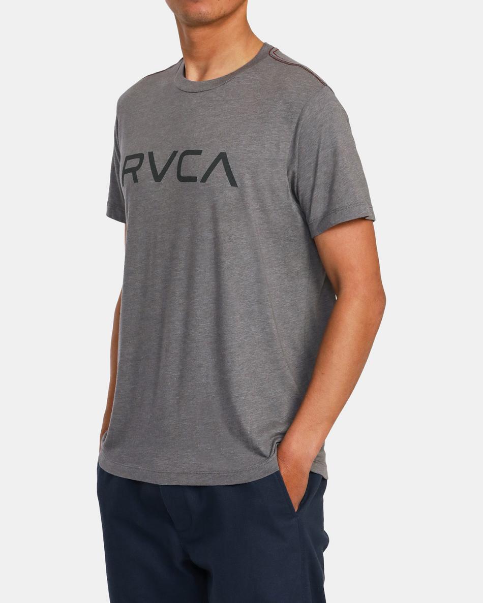 Smoke Black Rvca Big RVCA Tee Men's Short Sleeve | USEAH87712