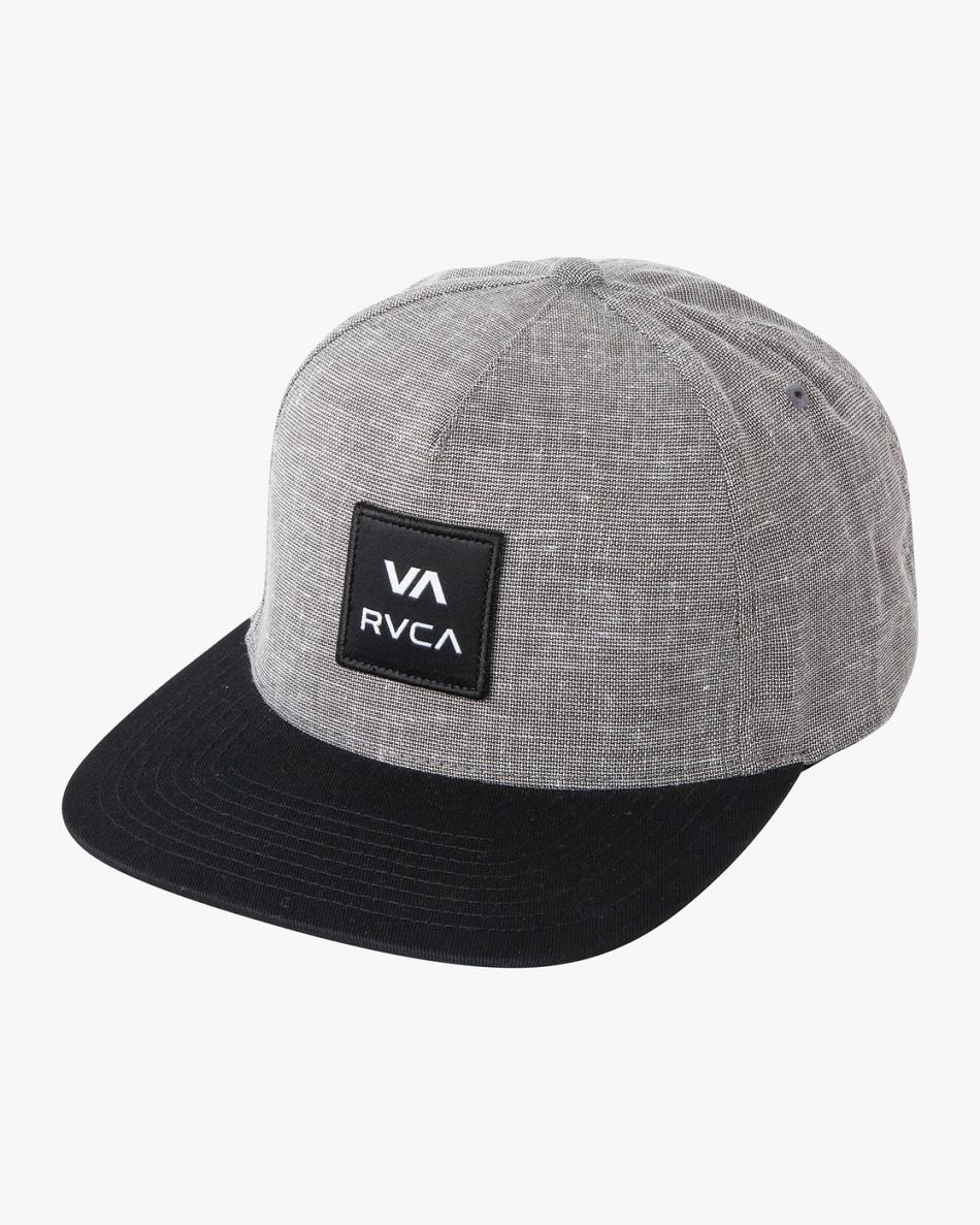Smoke Rvca Square Snapback Men\'s Hats | QUSWA55780