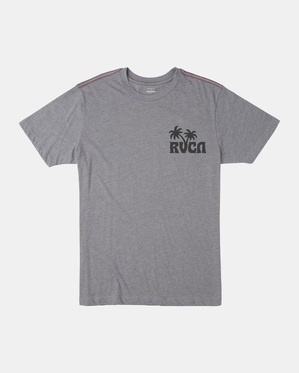 Smoke Rvca Sundowner Tee Men's Short Sleeve | USNEJ54455