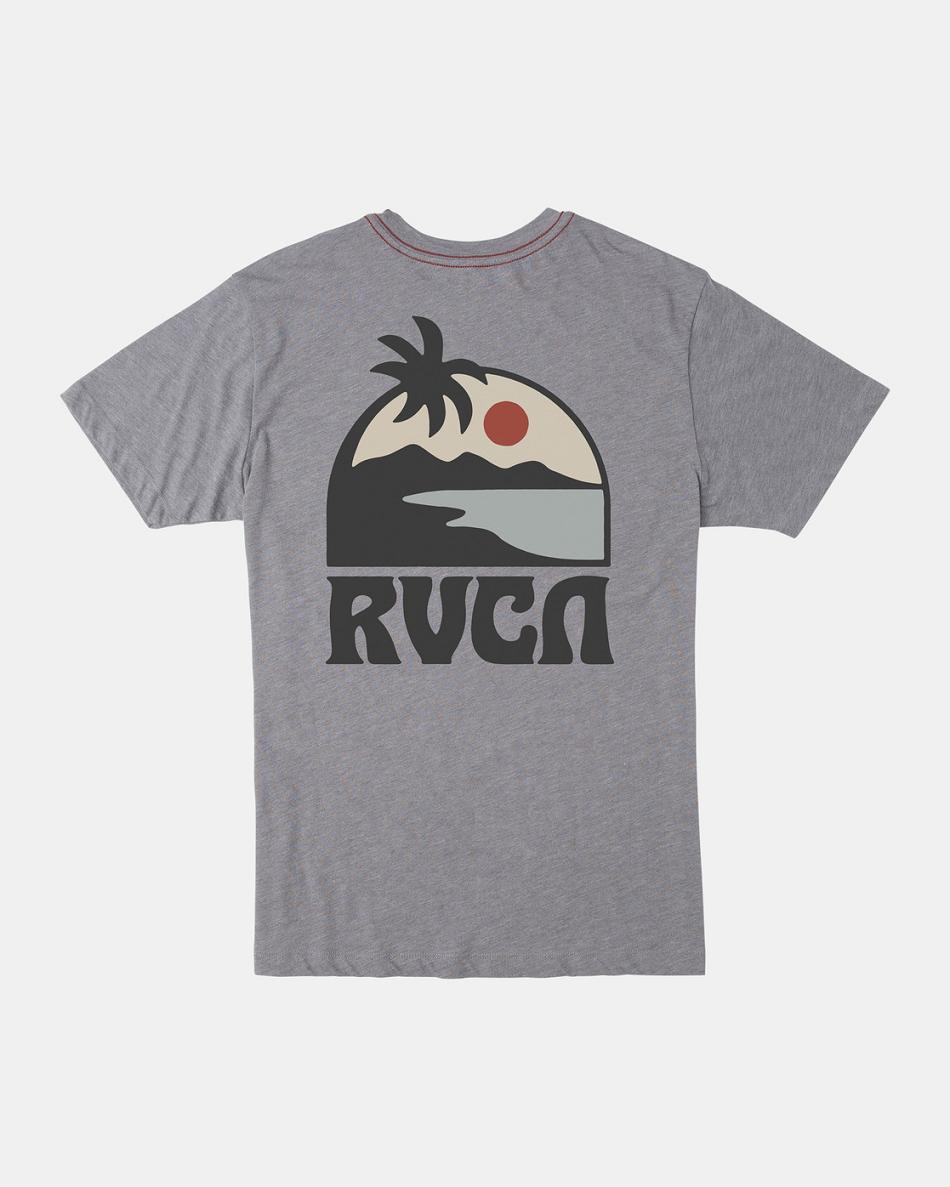 Smoke Rvca Sundowner Tee Men\'s Short Sleeve | USNEJ54455