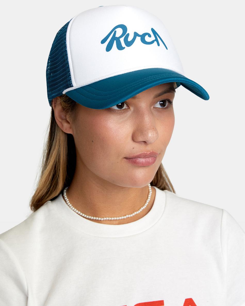 Snorkel Blue Rvca Unphased Trucker Women\'s Hats | ZUSNQ71130