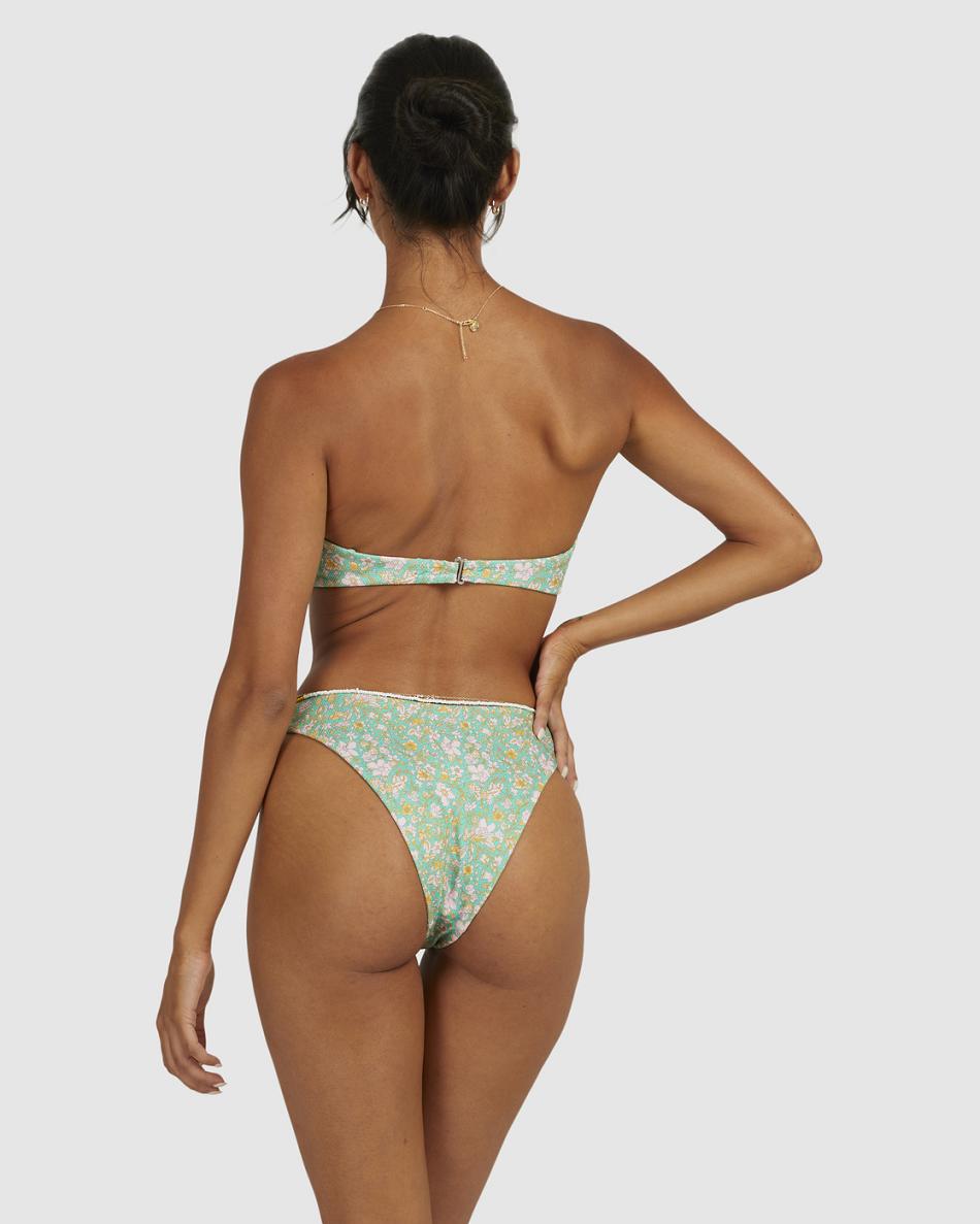 Spearmint Rvca PETAL FRENCH Women's Bikini Bottoms | PUSQX77842