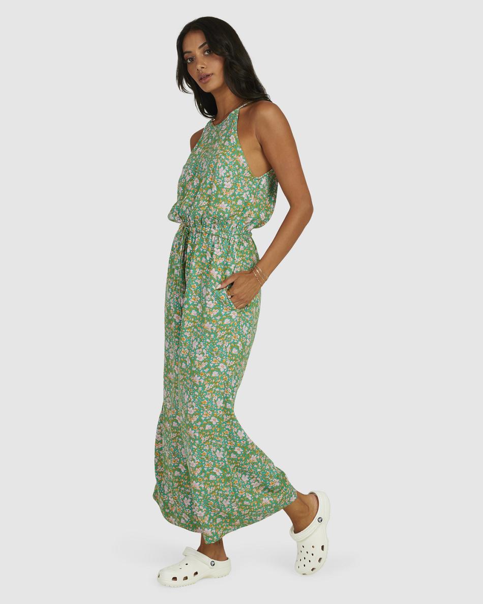 Spearmint Rvca PETAL JUMPSUIT Women's Dress | USDFL75188
