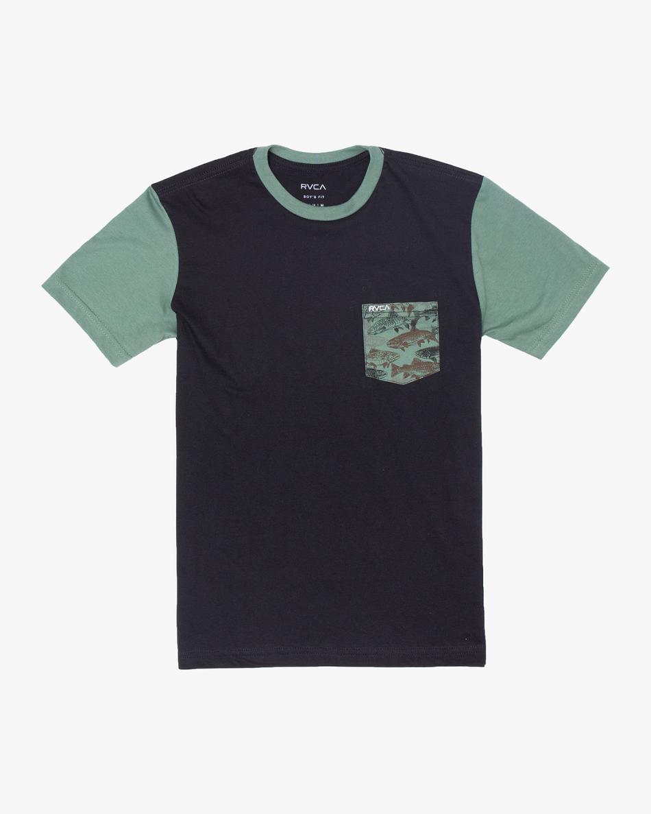 Spinach Rvca Ollie Colorblock Pocket Boys\' Shirts | PUSER18745