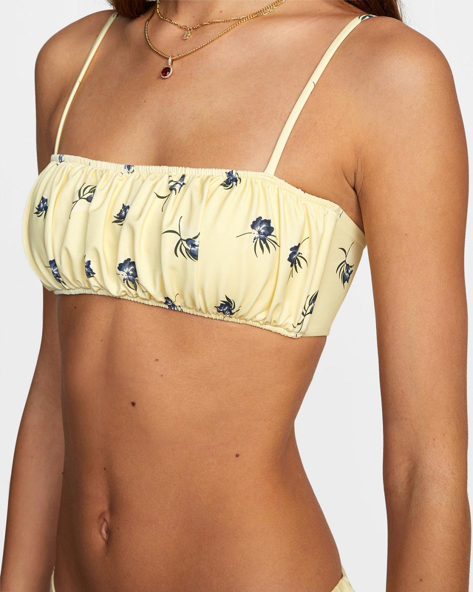 Sunshine Rvca Easy To Love Bandeau Women's Bikini Tops | MUSFT84782