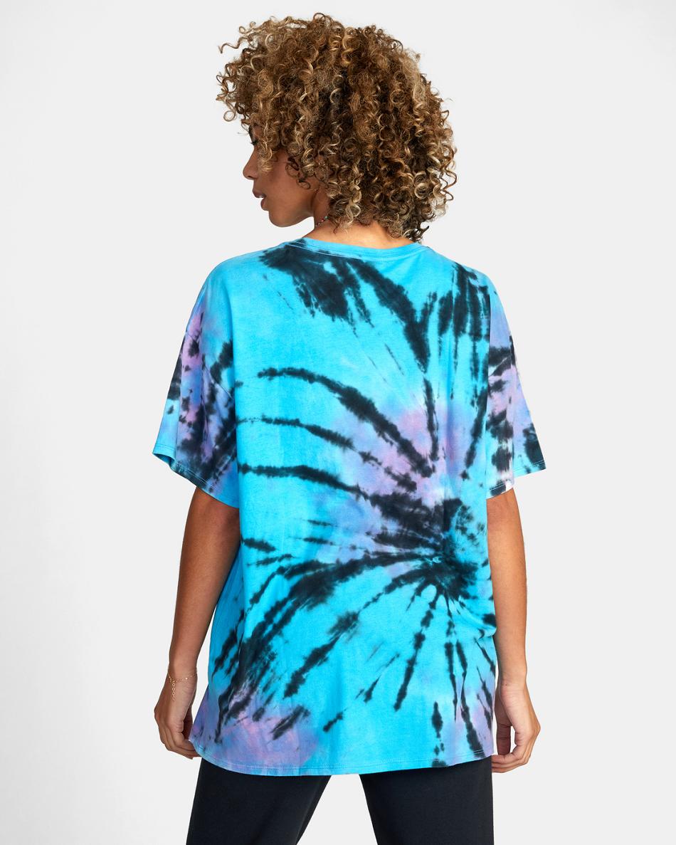 Tie Dye Rvca Arched Tie-Dye Women's T shirt | USJZR71656