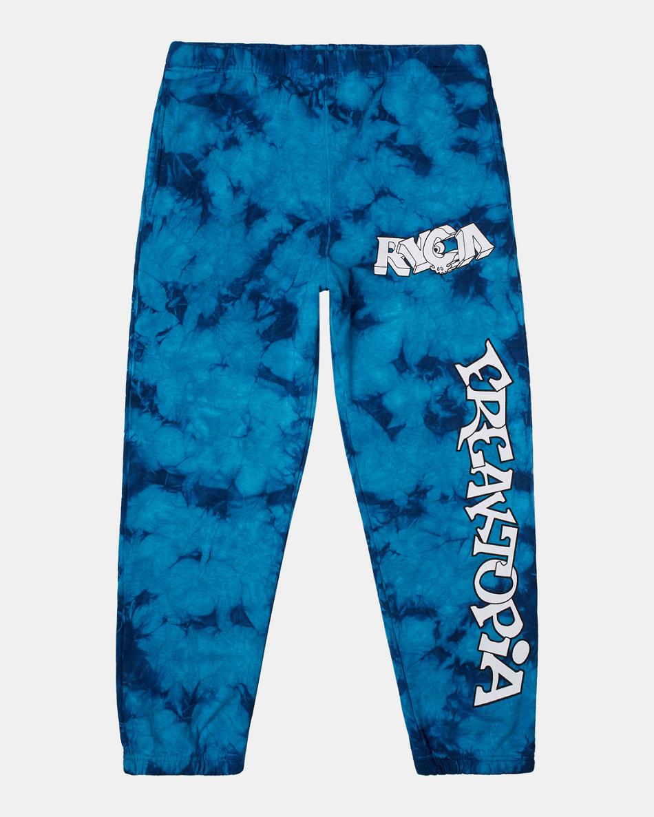 Tie Dye Rvca Freaktopia Men's Pants | USDFL14665