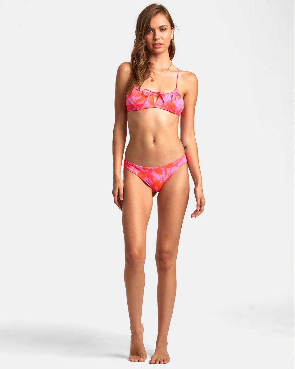 Torched Ginger Rvca Peony Cheeky Women's Bikini Bottoms | LUSTR34643