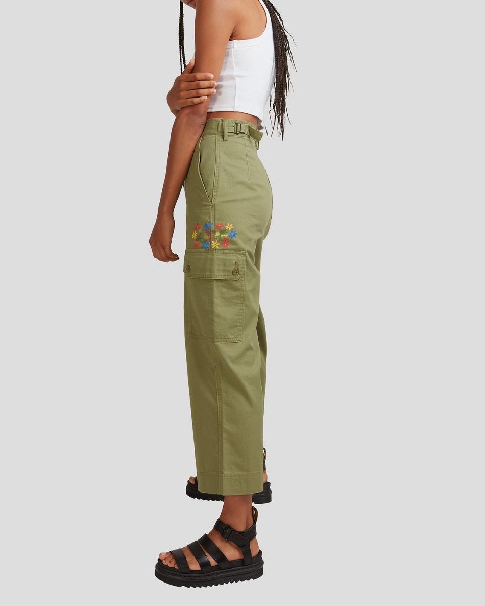 Utility Green Rvca Mel G Saigon Cargo Women's Pants | LUSTR40354