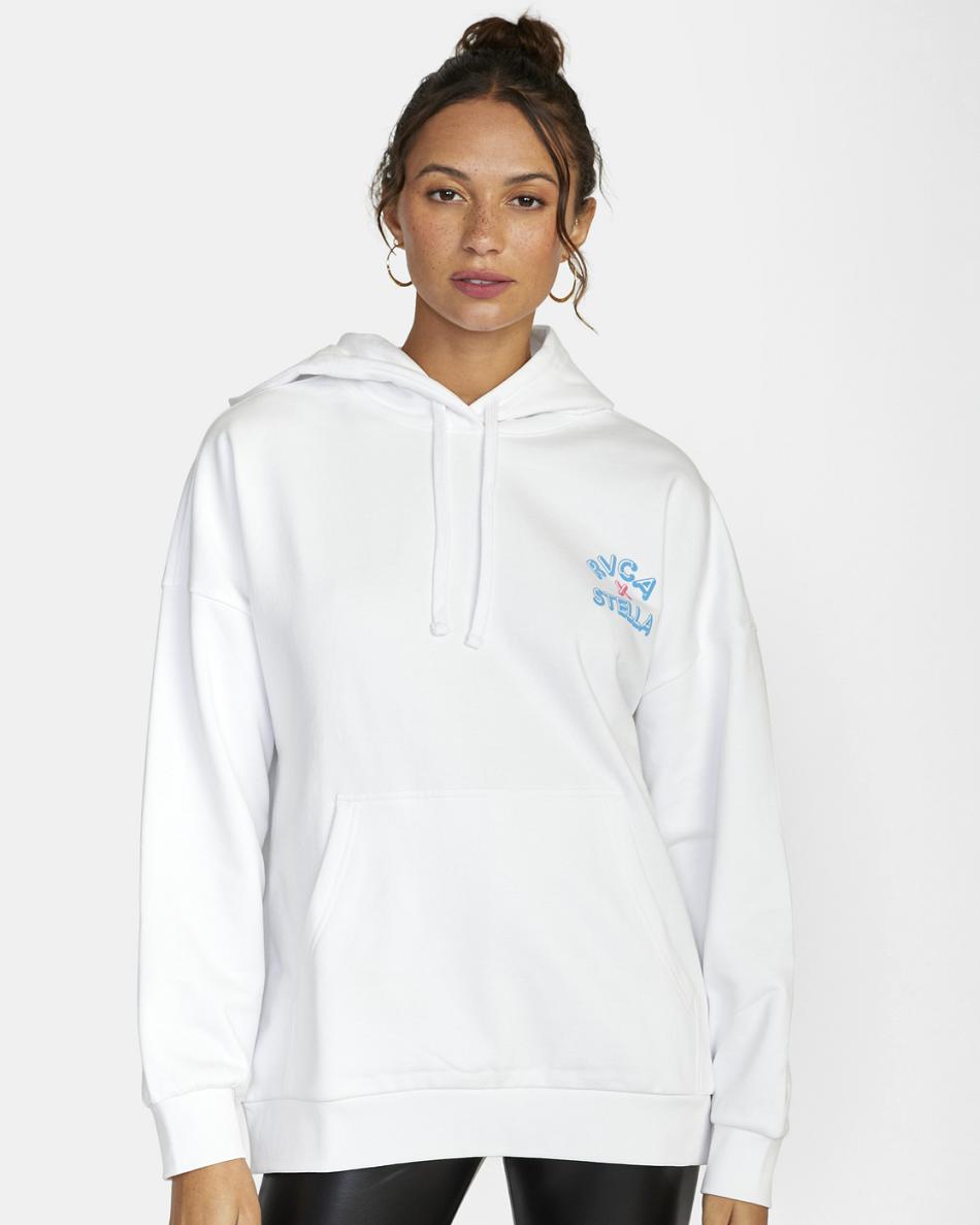 Whisper White Rvca Cherub Boy Hoodie Women's Loungewear | USNZX39854