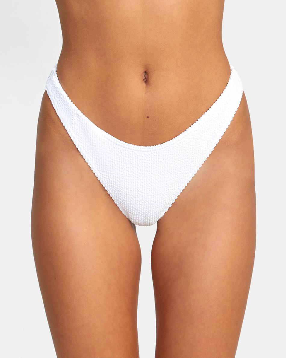 Whisper White Rvca Grooves French Women's Bikini Bottoms | XUSBH23960