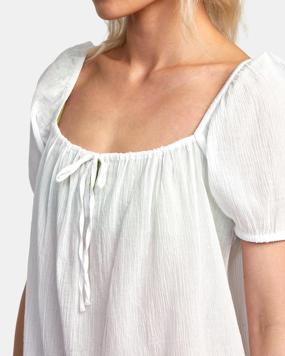 Whisper White Rvca Hit Repeat Women's Cover ups | PUSQX34795