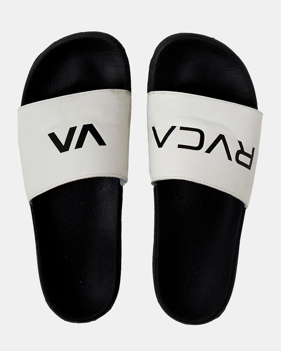 White/Black Rvca RVCA Sport Men's Sandals | ZUSMJ85282