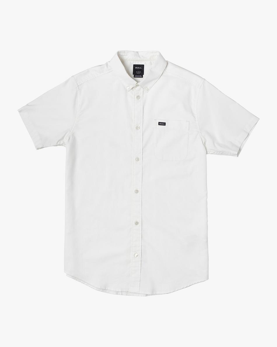 White Rvca Do Stretch Short Sleeve Boys\' Shirts | USEGJ71735