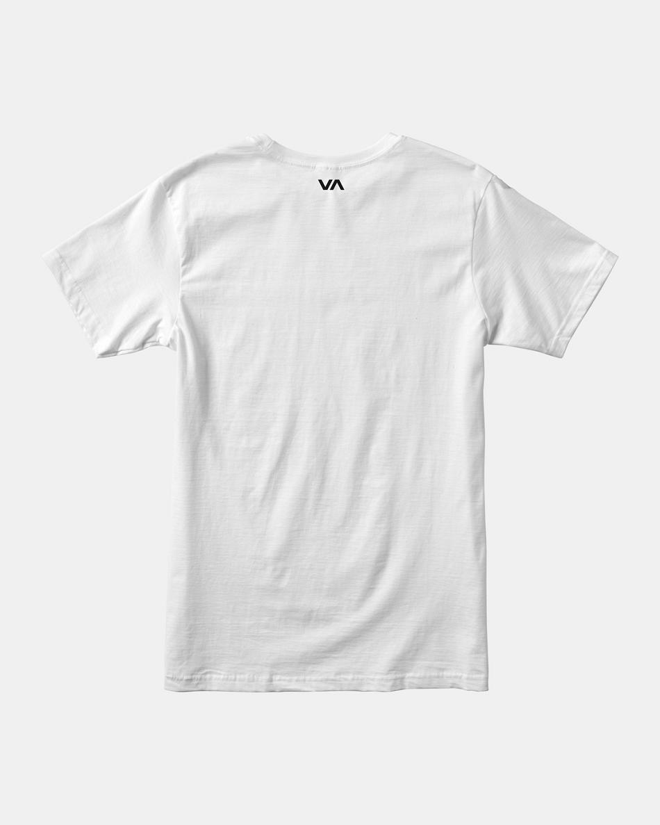 White Rvca Icon Tee Men's Short Sleeve | MUSHR69541