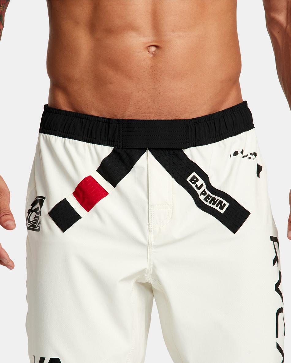 White Rvca Limited Edition BJ Penn Legend Short Men's Shorts | MUSHR57815