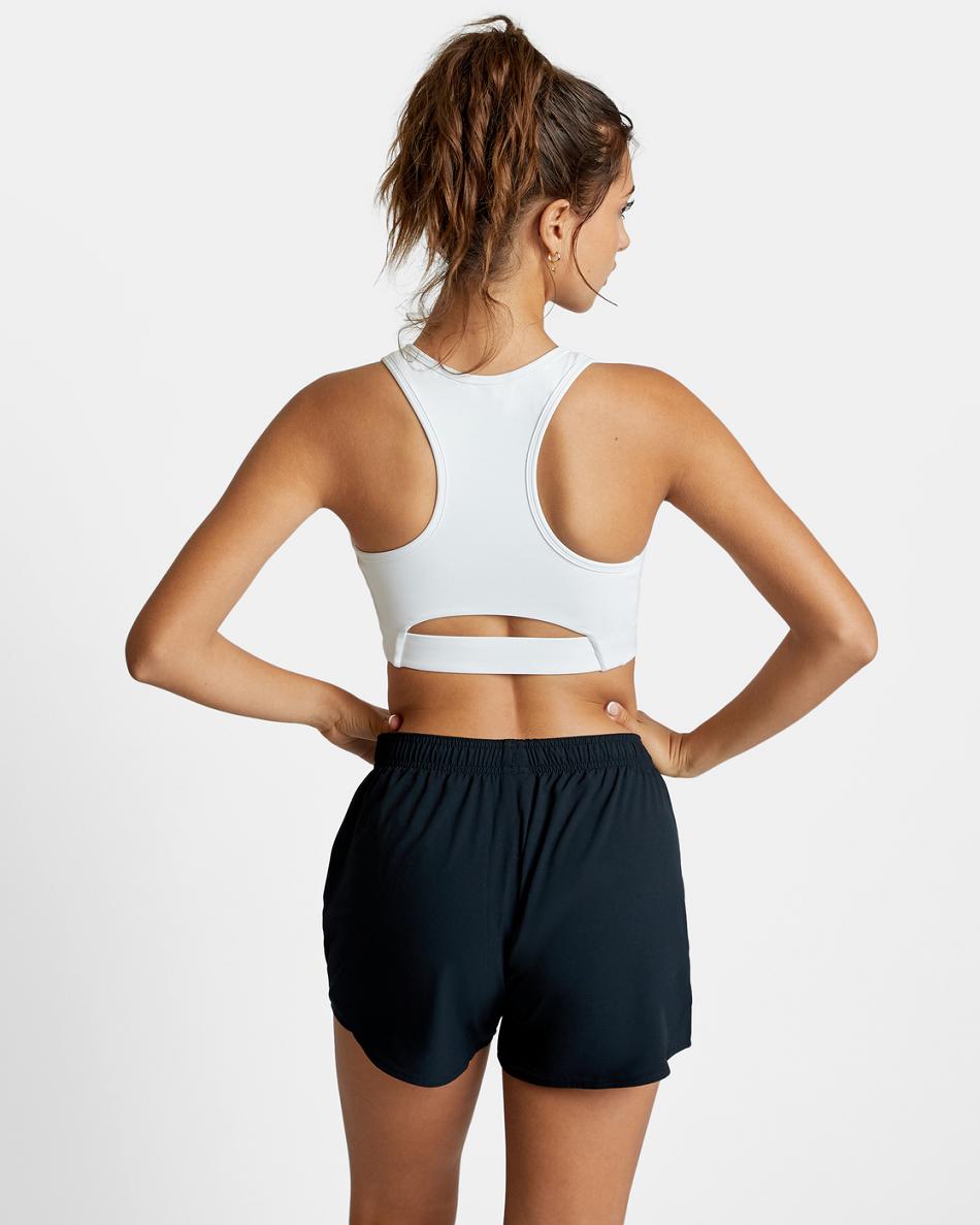 White Rvca VA Essential Women's Sports Bra | GUSUC41724