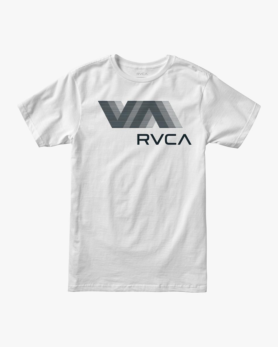White Rvca VA RVCA Blur Performance Tee Men\'s Short Sleeve | QUSUV93599
