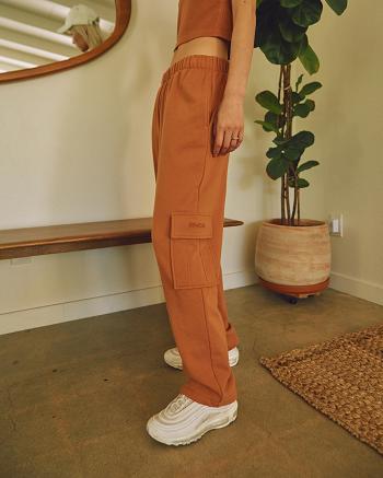 Amber Rvca Test Drive Cargo Sweatpants Women's Loungewear | ZUSNQ56806