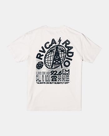 Antique White Rvca RVCA Tee Men's Short Sleeve | USJKU80164