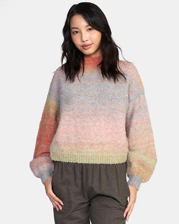 Apricot Rvca Dream Cycle Turtleneck Women's Sweaters | AUSWC86951