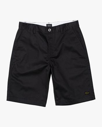 Black Rvca Americana 22 Men's Shorts | USQCS22358