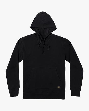 Black Rvca Americana Pullover Men's Hoodie | QUSUV51283