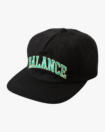 Black Rvca Balanced Claspback Men's Hats | USZPD38734