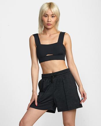 Black Rvca C-Able Workout Women's Skirts | USXMI53608