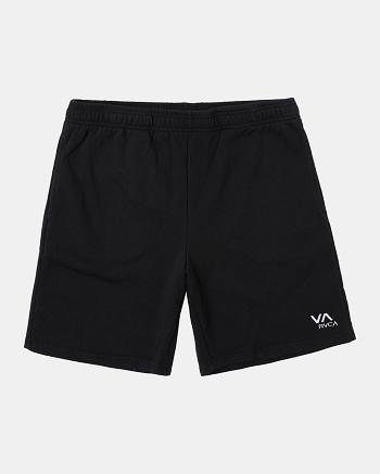 Black Rvca Essential 18 Men's Shorts | YUSVQ63151
