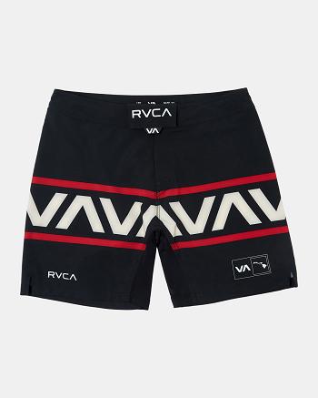 Black Rvca Hawaii Fight Scrapper 17 Technical Men's Shorts | SUSVO60454