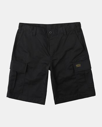 Black Rvca Recession Collection Americana Cargo Men's Shorts | USQCS88243