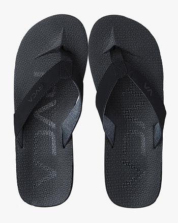 Black Rvca Subtropic Men's Sandals | EUSVG52559