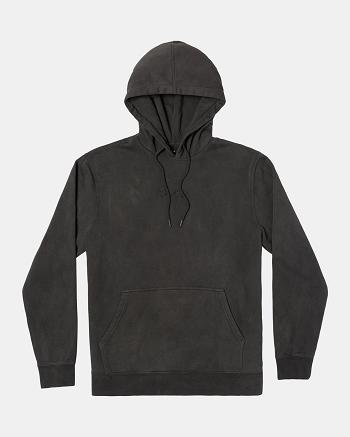 Black Rvca Tonally Pullover Men's Hoodie | USDYB29063