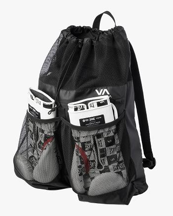 Black Rvca VA Boxing Men's Bags | QUSUV43155