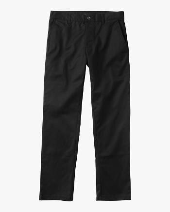 Black Rvca Weekday Stretch Boys' Jeans | USEAH44756